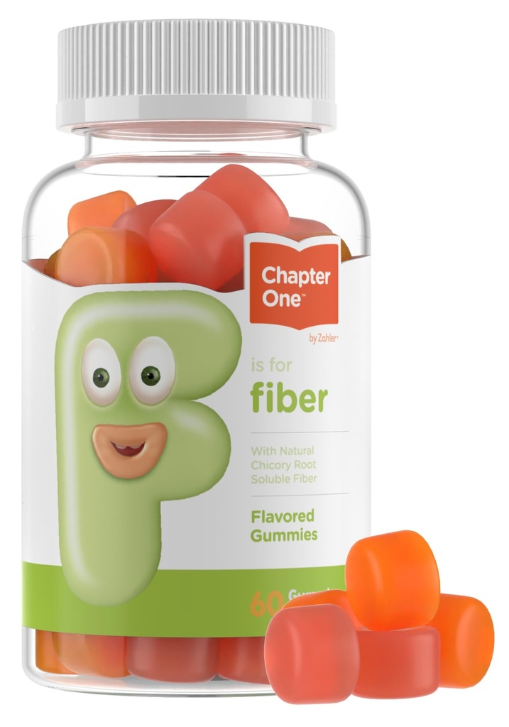 Zahler - Gommies de fibre pour adultes et enfants (60 comtes) Certifié Kosher Adultes et enfants Gommy Chews de fibre pour le soutien de la digestion, la régularité saine et la santé globale - Suppléments de fibre pour enfants à chier