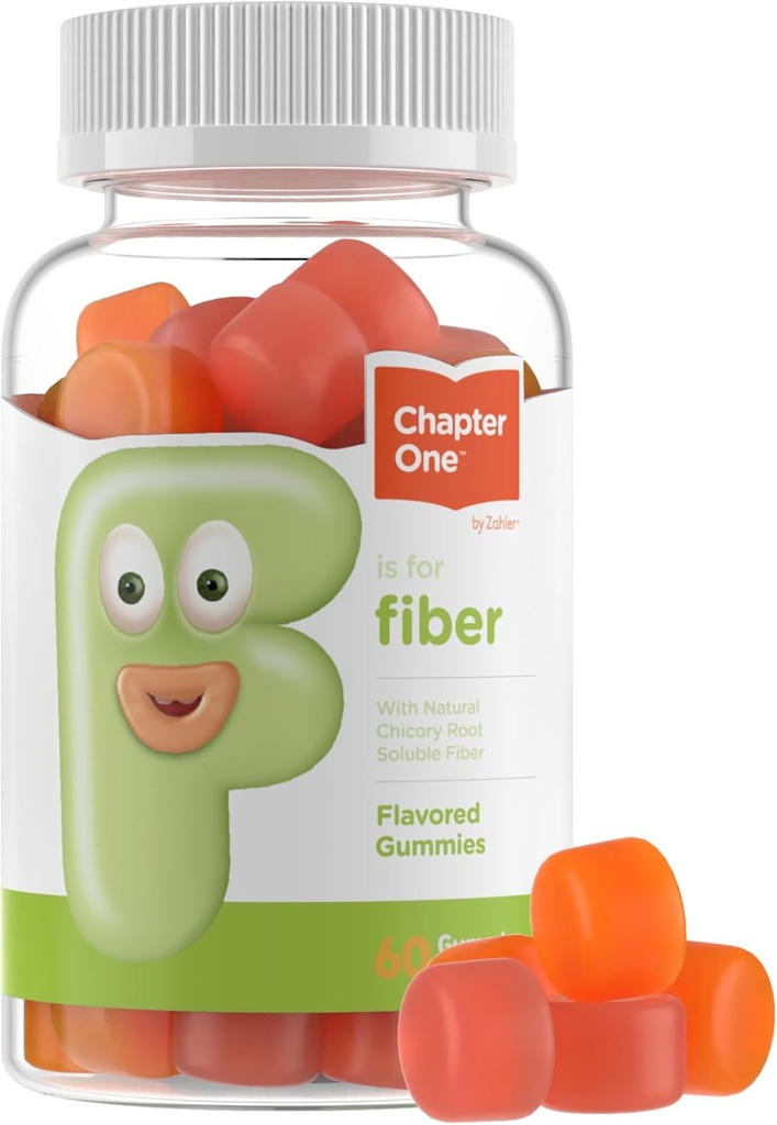 Zahler - Gommies de fibre pour adultes et enfants (60 comtes) Certifié Kosher Adultes et enfants Gommy Chews de fibre pour le soutien de la digestion, la régularité saine et la santé globale - Suppléments de fibre pour enfants à chier