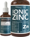 Ionic Liquid Zinc – 8 Month Supply, Adjustable Dosing for Adults – High Absorption, Vegan, Glass Bottle – Supports Immune System, Brain & Thyroid Health – Essential Mineral Supplement (2 oz)