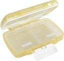EZY DOSE Humidité-Proof Pill Case, planificateur de médecine, boîte d'organisateur de vitamines, voyage-friendly, fermeture latch-pour sécuriser le contenu, 4 compartiments individuels de tailles multiples avec joint serré, petite, crème