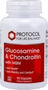 Protocole Glucosamine et Chondroïtine avec MSM - Soutien conjoint* - Supplément Chondroïtine MSM - Non-OGM et sans produits laitiers - 90 capsules de légumes
