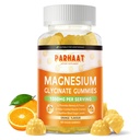 Glycinat de magnésium Gommies 1000mg - Supplément de potassium de magnésium sans sucre avec vitamine D, B6, CoQ10 pour l'humeur calme et le soutien du sommeil - 60 Gommies d'orange