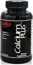 Saba Calcium Plus - Concentration osseuse - Calcium, Magnésium, Potassium, Vitamine D, Zinc, Bétaïne - OGM, Soy, Ingrédients sans gluten - Complément alimentaire entier pour la santé osseuse, Immune - 90 Caplets