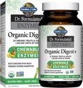 Jardin de la vie Dr formule des enzymes digestives avec la papaine, le bromelain, la lipase pour la digestion et l'absorption des nutriments – Digest+ organique - végétalien, sans gluten, non-OGM, saveur de fruits tropicaux, 90 croustilles