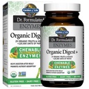 Jardin de la vie Enzymes digestifs avec Papaine, Bromelain et Lipase pour Absorption nutritive et support de digestion, Arôme de fruits tropicaux, Supplément alimentaire, Vegan certifié, 90 Chewables