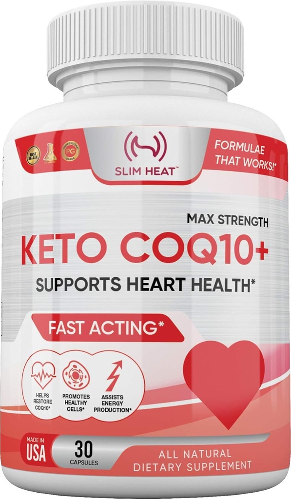 CoQ10 200mg - Formule d'absorption rapide pour les femmes et les hommes - Soutiens coeur en santé - Supplément Coenzyme naturelle Q10 - Non OGM, Fabriqué aux États-Unis - 30 jours d'approvisionnement