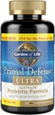 Jardin de la vie Probiotiques pour la santé digestive et l'équilibre de santé Gut, Primal Defense Ultra Ultimate Formule, 15 Milliards CFU et 13 Strains Plus HSO, Végétarien et sans gluten, 216 Capsules