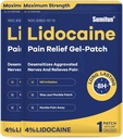 Sumifun 4% Patchs de lidocaïne Résistance maximale - 24 Compte douleur soulagement Gel Patch pour douleurs musculaires, maux de dos, genou, cou et douleurs articulaires - Analgésique thématique (NDC: 83602-157-15, 83602-157-01)