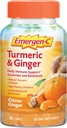 Emergen-C Gummies d'agrumes-gingembre, curcuma et gingembre, crème de soutien aux arômes naturels avec vitamine C de haute puissance, retour à l'essentiel de l'école - 36 comte