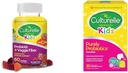 Probiotique quotidien Culturelle pour les enfants + Gommies de fibre de Veggie (Âges 3+) - 60 Count & Kids Probiotique quotidien à croquer pour les enfants, 3+ ans, 30 Count
