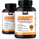 FACTEUR DE FORCE Immunity, Immune Support Booster with Elderberry and 1000mg of Vitamine C, Plus Vitamine D, Zinc, Probiotiques, Antioxydants et Echinacea for Immune Health Defense, 90 Compte (Pack of 2)