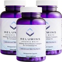Relumins L-Glutathion Complex 1650mg - Support antioxydant avec acide alpha lipoïque, NAC, L-méthionine, vitamine E, supplément de santé de la peau, fabriqué aux États-Unis - 90 Capsules végétariennes x 3 bouteilles