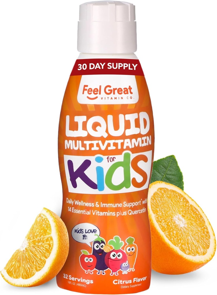 Sentez-vous bien sans sucre enfants multivitamine – liquide multivitamines essentielles Vitamines pour le soutien immunitaire