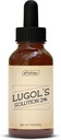 Lugol's Solution 2% 1oz Glass Dropper Bottle. Contains Potassium Iodide and Iodine, 30ml