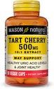 MASON NATURAL Tart Cherry 500 mg 10:1 Extrait Véggie Caps - Soutient les niveaux d'acides uriques sains et la santé articulaire*, 90 capsules