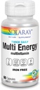 SOLARAY Twice Daily Multi Energy Multivitamin, Iron Free | Complete Multi for Immune & Energy Support | Non-GMO | 120ct (30 Serv, 60 CT)