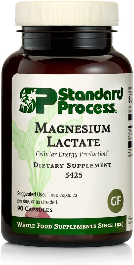 Ensemble standard de soutien des os et des muscles - Lactate de magnésium et supplément de lactate de calcium - Suppléments diététiques Aide à la force et à la densité des os - Soutien à la production d'énergie et à la santé immunitaire