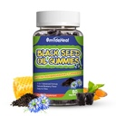 Huile de graines noires Gommies, Huile de graines de cumin noir biologique Gommies, Huile de graines de cumin noir biologique 500mg, Graines noires à croquer et Gommies de miel, Vegan, 60 Gommies