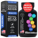 Supplément d'acides aminés essentiels pour les femmes et les hommes - Complexe acide amino végétalien BCAA pour la croissance musculaire avec tous les 9 BCAA Aminos essentiels - Formule de puissance d'entraînement et de récupération avancée - 120 pilules BCAA EAA