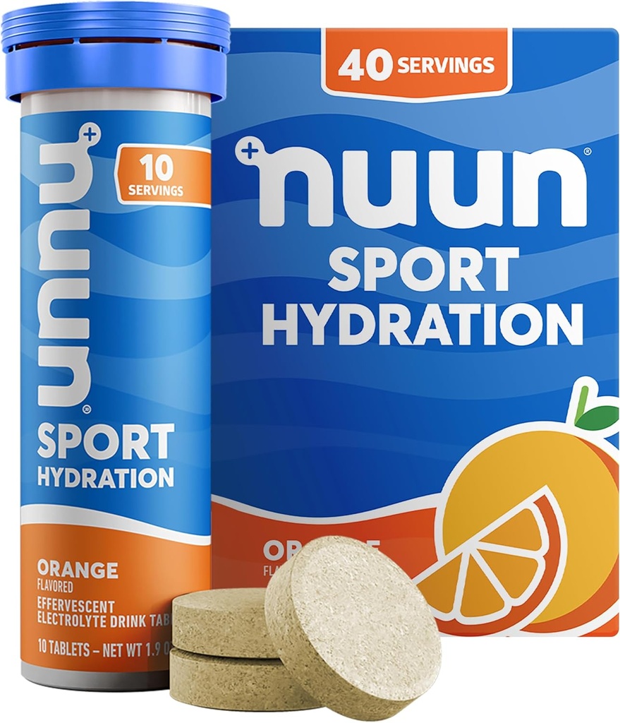 Nuun Sport: Comprimés de boissons électrolytes, Orange, 10 Compte (paquet de 4)