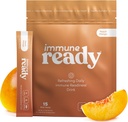 Immune ReadyTM Electrolytes Powder Packets – Immunity Boost Drink Mix avec vitamine C, picolinate de zinc, poudre d'inuline et bêta glucane – pêche sans sucre-Mango, 15 portions