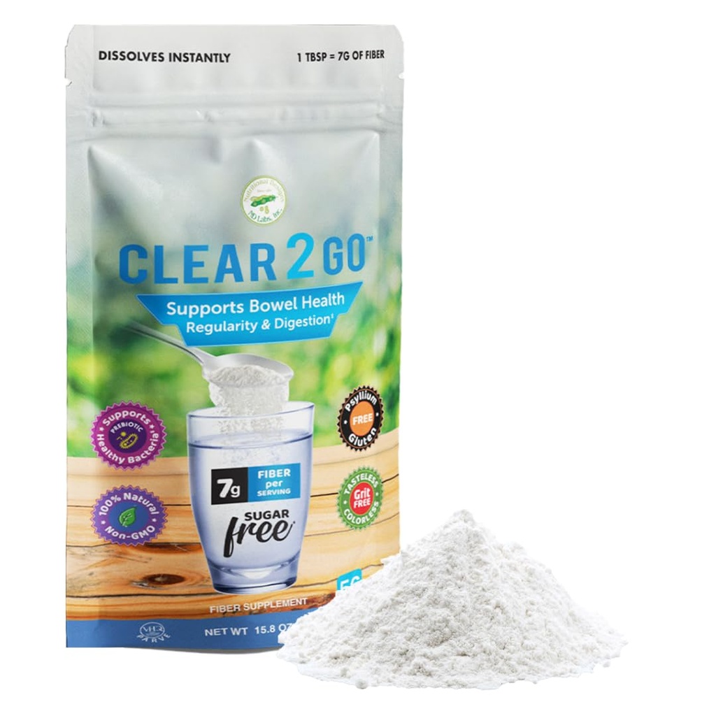 Conceptions nutritionnelles Supplément de fibre prébiotique Poudre - Inuline Fibre Soluble - Tous naturels sucre et sans gluten Fibre diététique - Fibre quotidienne pour Bowel Santé Effacer 2 Go - 15,8 Oz