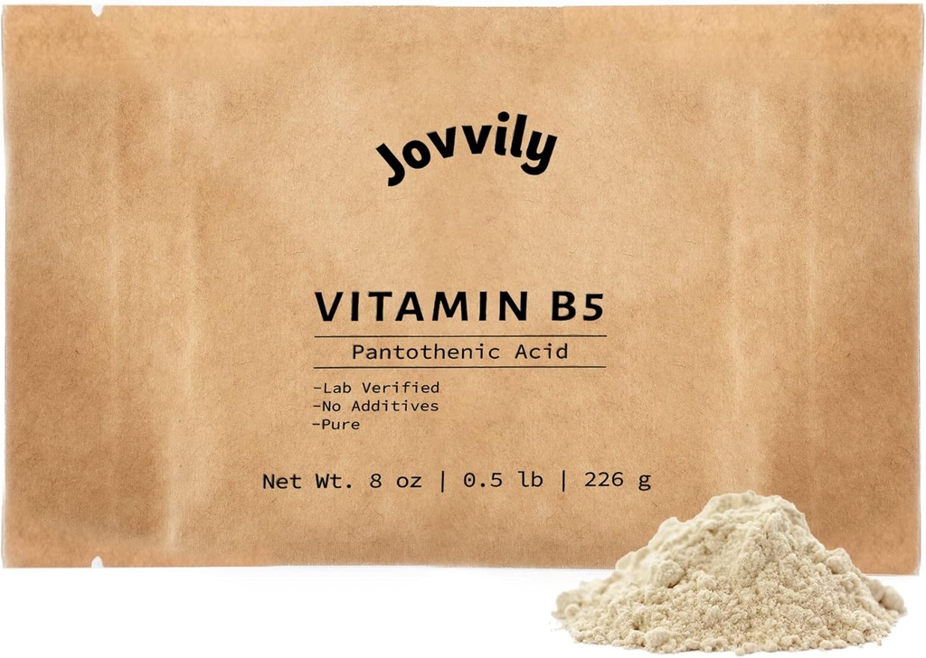 Vitamine B5 - Acide pantothénique - 8 oz - Pantothénate D-Calcium - Toujours pur - Pas de remplissage ou d'additifs