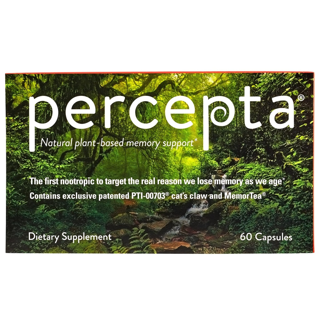 Support mémoire basé sur les plantes Percepta - Booster de cerveau naturel nootrope - Mémoire, concentration, concentration - 30 jours d'approvisionnement