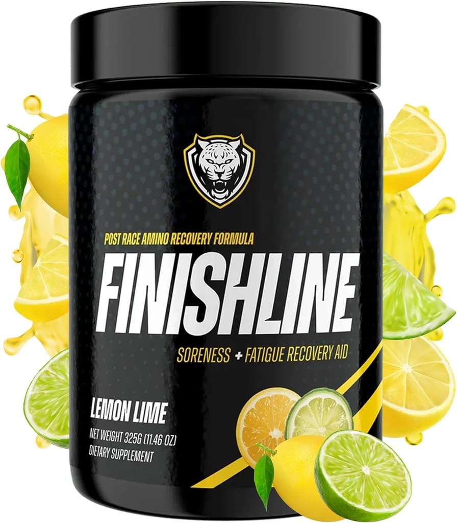 6AM Run Finishline - Amino Energy Powder - Recovery Drink - Branch Chain Amino Acids Powder - Heal and Recovery Powder - Keto Post Workout Powder - Citron Lime BCAA Powder - 50 Scoops