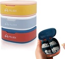 3PCS Pill Box 4 Compartiments Pill Organizer Travel Pill Case Portable Pill Container Weekly Pill Holder for Pills Vitamine Oil (Blue+Pink+White)