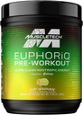 Poudre de pré-entraînement MuscleTech EuphoriQ Poudre de pré-entraînement intelligente pour les hommes et les femmes Métabolite de caféine alimentée en paraxanthine Yuzu Lemonade (20 portions)