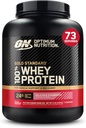 Optimum Nutrition Or Standard 100% poudre de protéines de lactosérum, fraise délicieuse, 5 livres (emballage mai Vary)