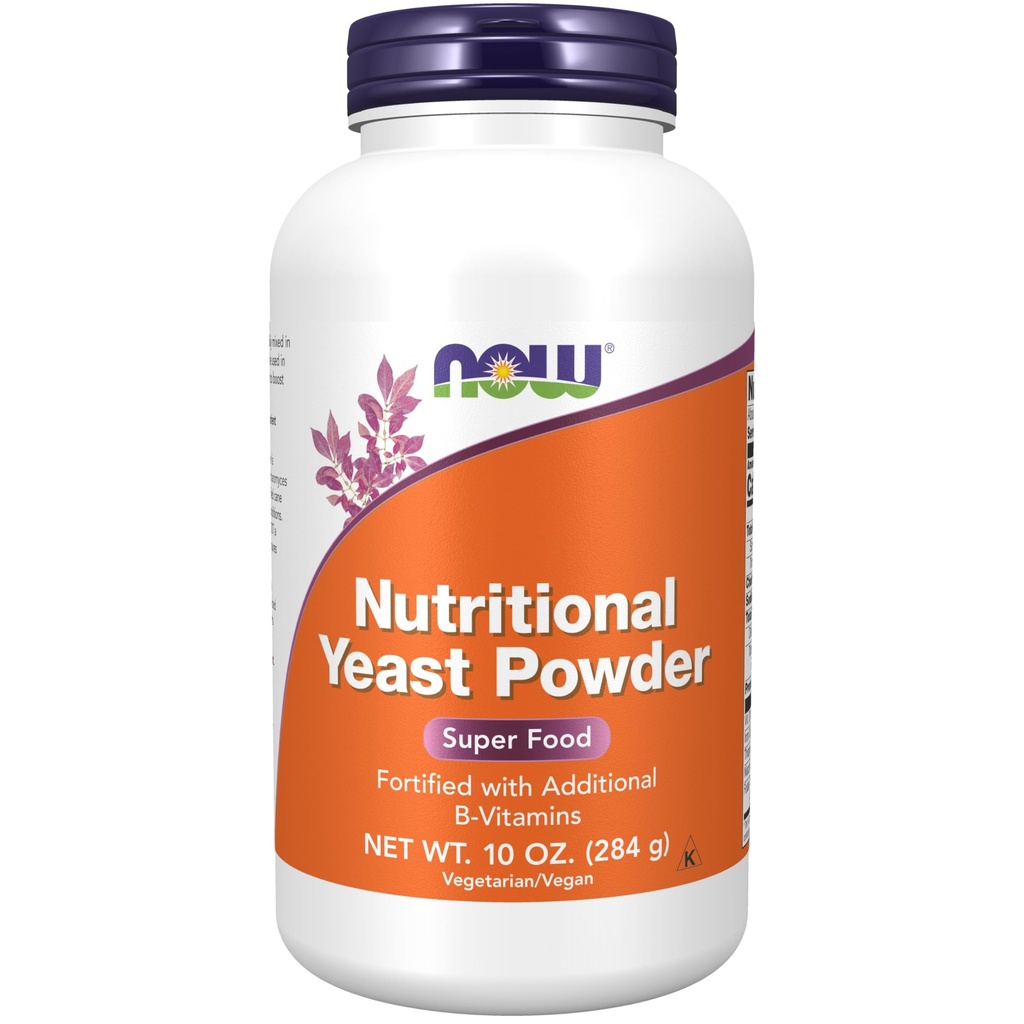 MAINTENANT Suppléments, poudre de levure alimentaire enrichie de B-vitamines supplémentaires, 10-Ounce