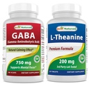 Meilleur supplément naturel GABA 750mg & L-Theanine 200mg