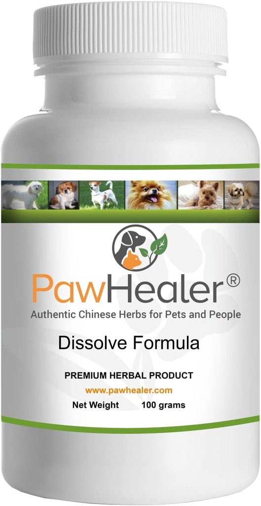 PawHealer® Dissolve formule à base de plantes - 100 Grams en poudre - Remède pour les lumps et bumps gras chez les chiens et les animaux ...