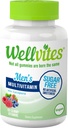 Wellvites sans sucre multivitamines pour les hommes, végétaliens et non-OGM - vitamine A, B6, et B12, biotine et folate, vitamines pour les hommes, pas d'édulcorants artificiels, sans gluten, 60 comtes (30 jours d'approvisionnement)