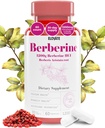 Elovate Berberine HCI Capsules, 1200mg - All-Natural, 3rd-Party-Tested, non-OGM et sans gluten Berberine supplément pour le coeur et la digestion, 60 comtes