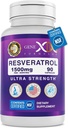 Formules Genex Resveratrol 1500 mg Supplément pour le vieillissement en santé – NSF certifié pour l'innocuité, la qualité et l'exactitude de l'étiquette – Formule antioxydante et le vieillissement en santé - Compte sans gluten 90