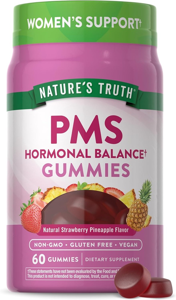 Nature's Truth PMS Hormonal Balance Support Gommies pour les femmes de 60 comtes, sans OGM et sans gluten
