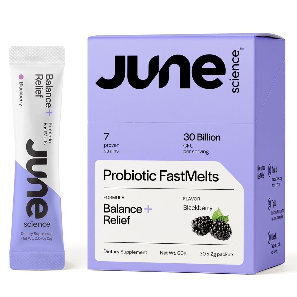 Balance + Relief : pré-fusion rapide + probiotique pour l'humeur et le stress - BlackBerry Flavor, 30 sachets en poudre