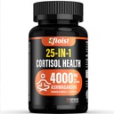 Supplément de cortisol santé, 25-en-1 Réducteur de cortisol pour les femmes et les hommes, Suppléments de cortisol pour Ashwagandha, Rhodiola Rosea, L-Theanine, 7 Capsules