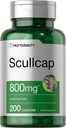 Horbäach Scullcap Capsules: 800 mg 200 Nombre: Maximum de puissance, taille de la valeur: Supplément sans OGM et sans gluten: Scutellaria Baicalensis