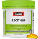 Swisse Soy Lecithine 1200mg Softgels Capsules , maintient la santé et la fonction du foie * , soutient le métabolisme des graisses * , supplément Choline Lecithine 1200 mg 180 Softgels