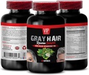 Cheveux Homme Saw Palmetto - Complexe de cheveux gris inversé - Solution naturelle - Résultats puissants, Hommes cheveux gris, Vitamines Biotine pour la peau et les ongles de cheveux, Supplément Paba, Supplément cheveux gris, 1 Bot 60 Caps