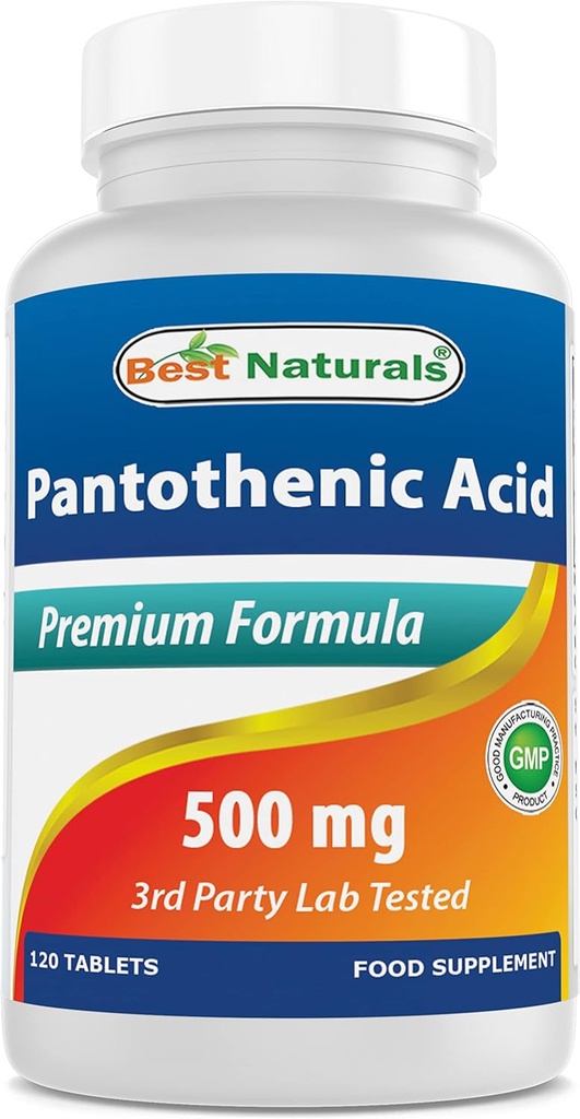 Meilleurs acides pantothéniques naturels 500 mg 120 comprimés