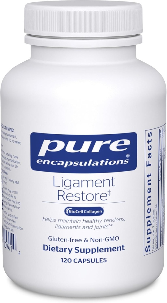 Pure Encapsulations - Ligament Restore - Dietary Supplement Helps Maintain Healthy Tendons, Ligaments and Joints - 120 Capsules