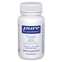 Encapsulations pures Folate 400.00 Métafoline L-5-MTHF Supplément pour soutenir la santé cardiovasculaire, cellulaire et neurale*