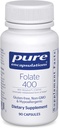 Encapsulations pures Folate 400.00 Métafoline L-5-MTHF Supplément pour soutenir la santé cardiovasculaire, cellulaire et neurale*