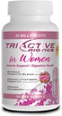 Source essentielle de biotique triactive pour les femmes - Probiotiques pour les femmes avec 18 souches, bio VitaFiber prébiotique et canneberge au soutien digestif, défense immunitaire, urinaire, santé vaginale - 90 capsules