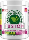 SAN NutritionS Green Supreme Fusion Mix Antioxydant: Super Greens Smoothie Mix avec Spiruline, Chlorella, Champignons Adaptogènes, 30 Servants